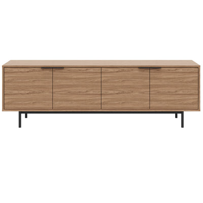 Nordika Hamilton 70" TV Stand with 4 Storage Cabinets - Light Walnut | Meuble pour téléviseur Hamilton de Nordika de 70 po avec 4 armoires de rangement - noyer clair