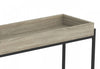 40” Modern Console Table With Sunkey Tray - Dark Taupe With Black Metal | Console moderne de 40 po avec plateau encastré - taupe foncé avec métal noir
