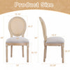 Ethan Solid Wood Rubberwood Dining Chair Set of 2 Pieces with Upholstered Seat,Beige | Ethan lot de 2 chaises de salle a manger en bois massif (hevea) avec assise rembourree, beige