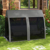 Outsunny 3-seat Outdoor Swing Chair, Chaise Lounger Bed W/ Canopy&netting|Outsunny Balancoire D'exterieur 3 Places, Balancoire De Porche, Gris