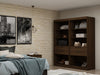 Mulberry Contemporary Modern 36" Wardrobe Closet in Chestnut Brown - Set of 2 | Armoire contemporaine moderne Mulberry 36" en brun chataigne - Lot de 2