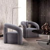 Darian Modern Boucle Lounge Chair in Gray - Set of 2 | Fauteuil lounge Darian moderne en boucle gris - Lot de 2