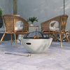 Outsunny 2-in-1 Fire Pit Bbq With Cement Effect, 24" Charcoal Grill, Grey|Outsunny Barbecue Avec Foyer 2 En 1, Barbecue Au Charbon De 24 Po, Gris