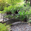 Outsunny 4' Metal Arch Garden Bridge With Siderails, Pond Bridge, Black|Outsunny 4' Pont De Jardin Arque En Metal Avec Rails, Pont D'etang, Noir