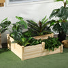 Outsunny 3 Tier Raised Garden Bed, Wooden Raised Planter Box Kit For Growing Vegetables, Herbs, Flow|Outsunny Lit De Jardin Sureleve A 3 Niveaux, Kit De Jardiniere Surelevee En Bois Pour La Culture De