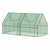 Outsunny 6' X 3' X 3' Mini Greenhouse With 2 Pe/plastic Covers, Dark Green|Outsunny Mini Serre 6' X 3' X 3' Avec 2 Couvertures Pe/plastique Vert Fonce