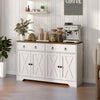 HOMCOM Sideboard Buffet Cabinet, Kitchen Cabinet with 2 Drawers, White