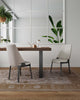 Kara Modern Wood Upholstered Dining Chair in Light Gray - Set of 2 | Chaise de salle a manger moderne en bois Kara avec revetement en tissu gris clair - Lot de 2