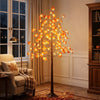 HOMCOM 6FT Lighted Maple Tree with LEDs, Daily Timer, Artificial Fall Tree