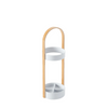 Umbra Modern Steel Bellwood Umbrella Stand - White and Natural|Support à parapluie moderne Bellwood de Umbra en acier - blanc et naturel