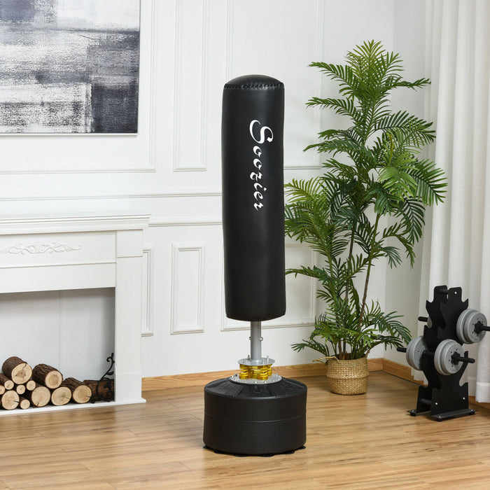 Soozier Freestanding Boxing Punch Bag With Weighted Base Adjustable Height