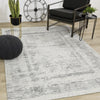 Kylie Grey Faded Borders Rug, 5'1" x 7'7" Indoor Area Rug | Tapis Kylie bordures gris delave, 5'1" x 7'7"