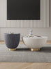 Anderson Modern 2-Piece Coffee Table & End Table Set in Cream and Gray | Ensemble de 2 tables Anderson Modern : table basse et table d’appoint en creme et gris