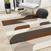 Marley Geometric Curves Taupe Oxblood Area Rug - 7'10" x 10'6"|Carpette Marley taupe et rouge sang-de-bœuf à motif de courbes géométriques - 7 pi 10 po x 10 pi 6 po