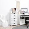 Vinsetto 7-drawer Vertical Filing Cabinet Office Storage Cabinet|Vinsetto Classeur Vertical A 7 Tiroirs Armoire De Rangement De Bureau