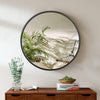 Arcus 30" X 30" Hand Crafted Round Mirror - Black|Miroir rond Arcus 30 po x 30 po fabriqué à la main - noir