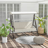 Outsunny 3-seat Patio Swing Chair With Adjustable Canopy And Cushions|Outsunny Balancoire De Patio 3 Places Avec Auvent Reglable Et Coussins