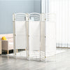 HOMCOM 6-Panel Room Divider Freestanding Folding Screen for Home White