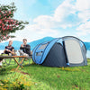 Outsunny 4 Person Camping Tent Automatic Pop Up Tent with Carry Bag Doors