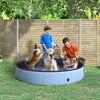 Pawhut Φ63" Folding Dog Pool For Large Dogs, Portable Pet Kiddie Swimming Pool, Outdoor/indoor Puppy|Pawhut Piscine Pliante Pour Chien Piscine Pour Animaux De Compagnie Baignoire Pour Chiot Fournitures