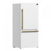 Forno Milano Espresso 31 Inch Bottom Freezer, White, 17.2 cu.ft. - FFFFD1785-31WHT | Refrigerateur Milano Espresso de 31 po avec congelateur inferieur, blanc, 17,2 pi³ – FFFFD1785-31WHT
