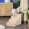 Pawhut Pet Steps Ladder For Cats And Dogs, Pet Stairs, Ladder For Climbing On Bed, Sofa With Removab|Pawhut Escalier Chats Et Chiens, Marches Pour Lit Et Canape Avec Housse Amovible, Beige