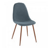 LumiSource Pebble Blue Fabric Mid-Century Modern Dining Accent Chair - Set of 2|Chaise d’appoint de salle à manger moderne du milieu du 20e siècle Pebble en tissu bleu - ensemble de 2