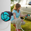 Outsunny Hose Reel, 33 ft Retractable Garden Hose, Hose Reel Automatic Rewind, Water Hose Reel Wall Mounted, Dark Grey