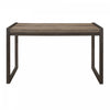 Bassett Writing Desk, Faux Wood & Gunmetal | Bureau De Travail Basset En Faux Bois Et Metal Gris Fonce