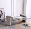 Concord Modern Glam Chenille Accent Bench in Dove | Banc d’appoint moderne glamour en chenille Concord, coloris colombe