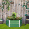 Outsunny Pentagon Galvanized Raised Garden Bed, Elevated Large Metal Planter Box W/ Install Gloves F|Outsunny Jardiniere En Acier Lit De Culture Lit Sureleve Pot De Fleurs Bac A Plante Pour Patio Terra
