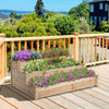 Outsunny 49''x49"x22" 3-tier Raised Garden Bed Wooden Planter Kit Elevated Plant Box Stand For Yard |Outsunny Potager Carre En Bois Jardiniere Sur Pieds 3 Etages Bois Massif De Sapin