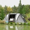 Outsunny Camping Tent with 2 Bedrooms and Living Area, 3000mm Waterproof