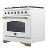 Forno Antico 36" Dual Fuel Gas Range, White, 4.5 cu.ft. - FFSGS6113-36WHT | Cuisiniere a double combustible Antico de 36 po, blanche, 4,5 pi³ -FFSGS6113-36WHT