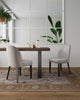 Hillman Modern Wood Upholstered Dining Chair in Light Gray - Set of 2 | Chaise de salle a manger moderne en bois Hillman avec revetement en tissu gris clair - Lot de 2