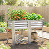 Outsunny Raised Garden Bed with Storage Shelf 31.5", Silver