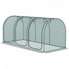 Outsunny 9 X 4ft Crop Cage With 3 Zippered Doors And Ground Stakes Green|Outsunny Cage De Culture 9 X 4pi Avec Portes Zippees Sac De Rangement, Vert