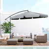 Outsunny 11ft Offset Hanging Patio Umbrella Cantilever Umbrella, Dark Grey