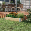 Outsunny Foldable Wooden Raised Garden Bed With Open Bottom|Outsunny Lit De Jardin Sureleve En Bois Pliable Avec Fond Ouvert