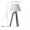 27" Black Architectural Tripod Table Lamp with Textured Shade | Lampe de table architecturale noire de 27 po à trépied avec abat-jour texturé