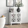 HOMCOM Storage Cabinet with Fretwork Doors Shelf Modern Sideboard Buffet