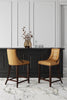 Fifth Avenue Traditional Wood Upholstered Counter Stool in Camel - Set of 3 | Tabouret de comptoir traditionnel en bois avec assise rembourree Camel Fifth Avenue - Lot de 3