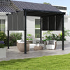 Outsunny 10' X 10' Metal Pergola With Retractable Canopy For Patio, Deck
