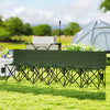 Outsunny 6 Seat Folding Camping Chair W/ Cup Holder For Camping, Dark Green