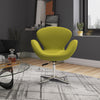 Raspberry Modern Upholstered Swivel Lounge Chair in Green - Set of 2 Accent Chair | Fauteuil lounge pivotant moderne Raspberry en tissu vert - Lot de 2