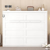 Evelyn Space-Saving Murphy Wall Bed with Foldable Cabinet Design,Full Bed,White | Evelyn Lit mural escamotable gain de place Murphy avec design d’armoire pliable, lit Full, blanc