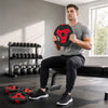 Soozier 88 lbs Weight Plates Set, 6-Piece with Handles, Black and Red