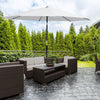 Outsunny 10' X 8' Market Umbrella With Crank Handle And Tilt For Garden