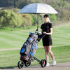 Costway Foldable 3 Wheel Steel Golf Pull Push Cart Trolley Club W/ Umbrella Holder