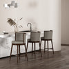 Evalyn Modern Wood Upholstered Barstool in Taupe - Set of 3 | Tabouret de bar moderne en bois et tissu Evalyn, taupe - Lot de 3